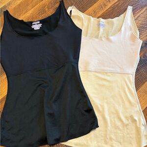 SPANX Black and Cream Shapewear Tops